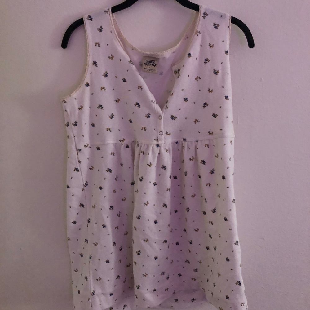 White floral babydoll dress